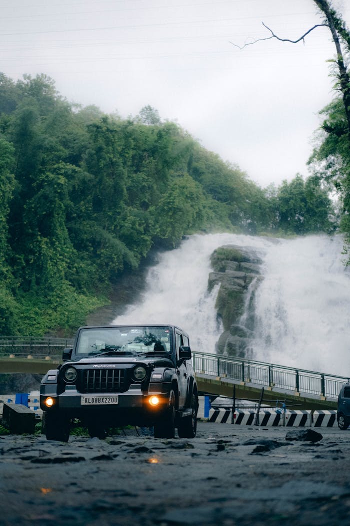 Misty drive with a Mahindra Thar